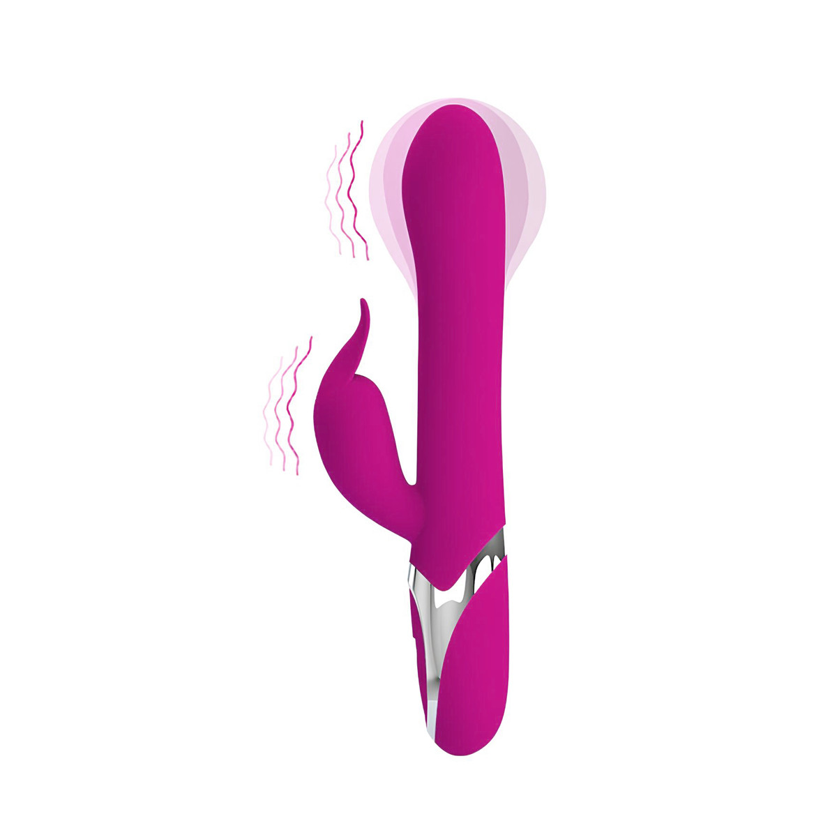 Vibrador Estimulador de Ponto G e Clítoris em Silicone com 12 Modos de Vibração, Ponta Inflável e Recarregável - Pretty Love Neil | 14 x 3,8 cm - 6