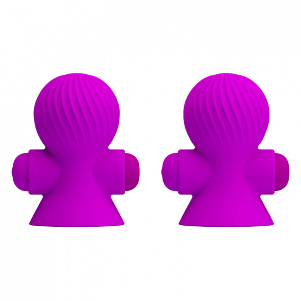 Pretty Love Nipple Sucker - Estimulador Duplo de Mamilos Recarregável com Sucção e 12 Modos de Vibração - 7,5 x 4,5 cm - 2