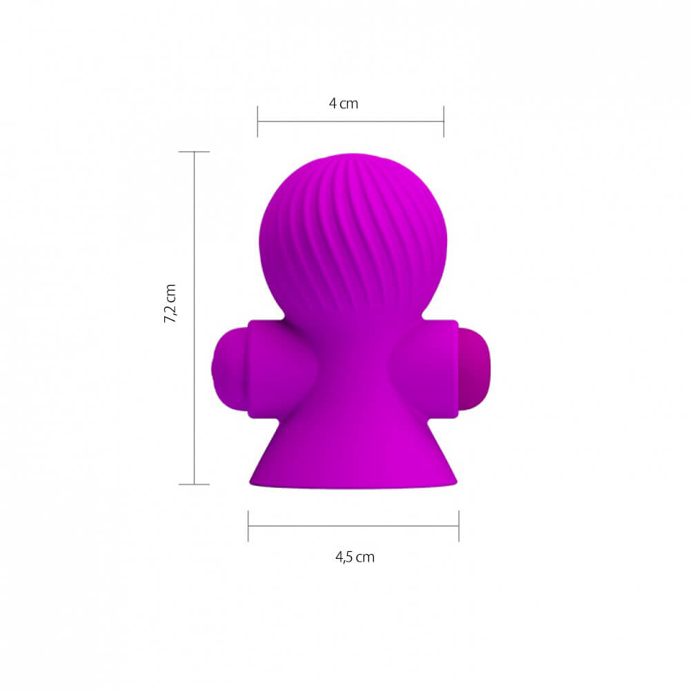 Pretty Love Nipple Sucker - Estimulador Duplo de Mamilos Recarregável com Sucção e 12 Modos de Vibração - 7,5 x 4,5 cm - 5