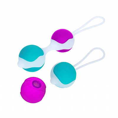 Foto 3 do produto Bolas com Peso para Pompoar em Silicone Soft Touch e Alça de segurança - Pretty Love Orgasmic Ball
