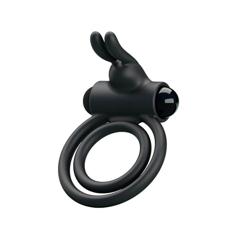 Pretty Love Osmond - Anel Peniano Duplo em Silicone com Cápsula Vibratória em Vibração Única - 6,5 x 4,9 cm - 2