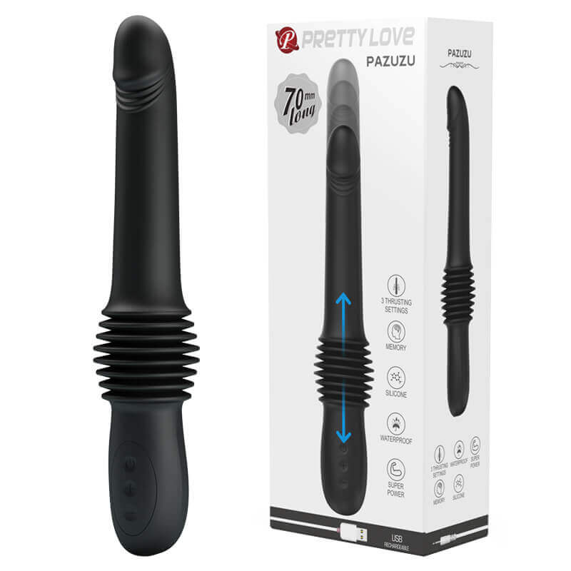 Vibrador de Ponto G Recarregável em Silicone com Vibração e 3 Movimentos de Vai e Vem - Pretty Love Pazuzu - 15,5 x 3,5 cm | Disponível em 2 Cores - 6