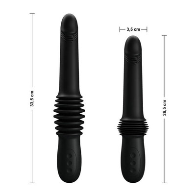 Foto 4 do produto Vibrador de Ponto G Recarregável em Silicone com Vibração e 3 Movimentos de Vai e Vem - Pretty Love Pazuzu - 15,5 x 3,5 cm | Disponível em 2 Cores