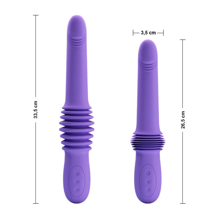 Vibrador de Ponto G Recarregável em Silicone com Vibração e 3 Movimentos de Vai e Vem - Pretty Love Pazuzu - 15,5 x 3,5 cm | Disponível em 2 Cores - 5