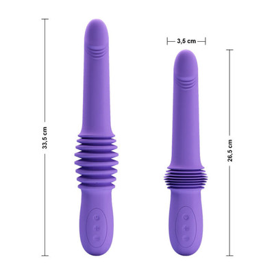 Foto 5 do produto Vibrador de Ponto G Recarregável em Silicone com Vibração e 3 Movimentos de Vai e Vem - Pretty Love Pazuzu - 15,5 x 3,5 cm | Disponível em 2 Cores