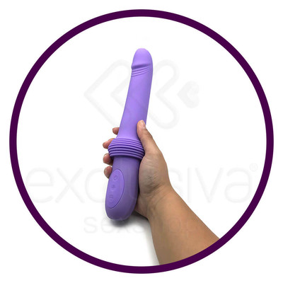 Foto 3 do produto Vibrador de Ponto G Recarregável em Silicone com Vibração e 3 Movimentos de Vai e Vem - Pretty Love Pazuzu - 15,5 x 3,5 cm | Disponível em 2 Cores