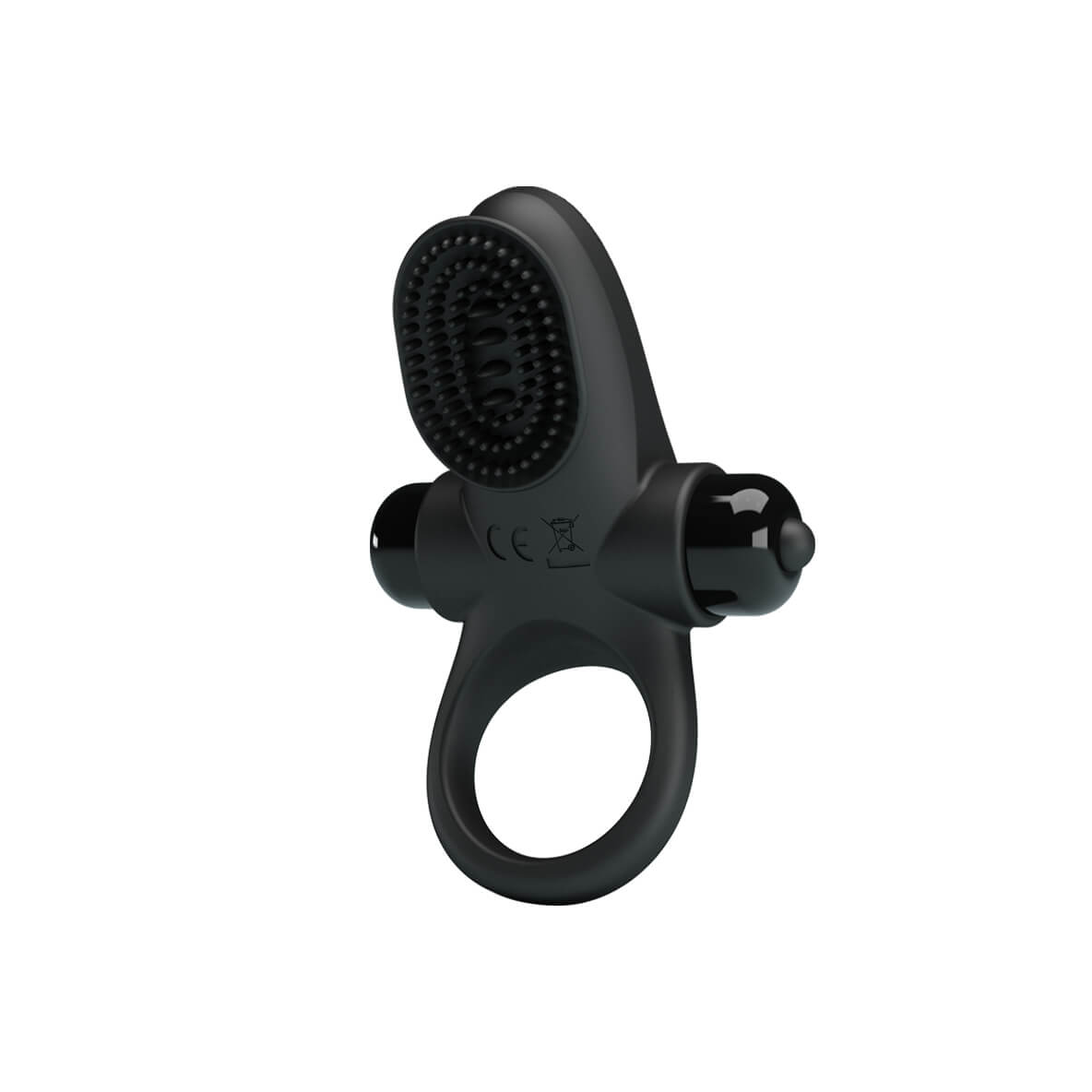 Anel Peniano com Estimulador de Clítoris e 10 Modos de Vibrações - Pretty Love Penis Ring II - 9.4 x 6,5 cm - 3