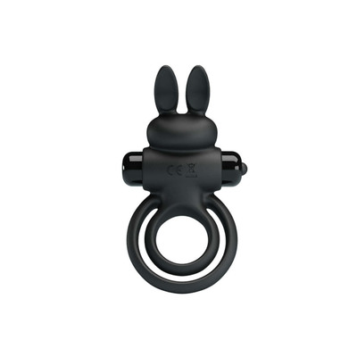 Foto 6 do produto Anel Peniano e Escrotal com Estimulador de Clítoris em Forma de Coelho e 10 Modos de Vibração - Pretty Love Penis Ring III - 11,5 x 6,5 cm | Disponível em 2 Cores