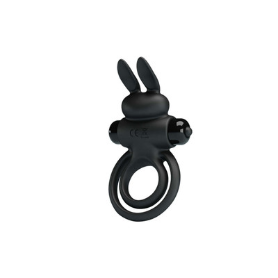Foto 8 do produto Anel Peniano e Escrotal com Estimulador de Clítoris em Forma de Coelho e 10 Modos de Vibração - Pretty Love Penis Ring III - 11,5 x 6,5 cm | Disponível em 2 Cores
