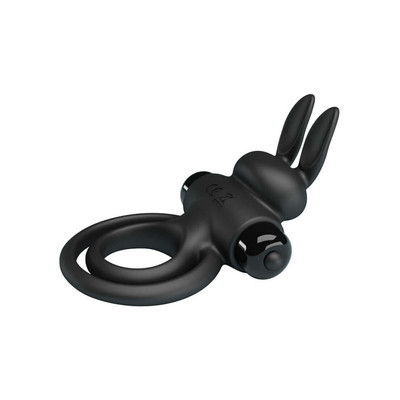 Foto 7 do produto Anel Peniano e Escrotal com Estimulador de Clítoris em Forma de Coelho e 10 Modos de Vibração - Pretty Love Penis Ring III - 11,5 x 6,5 cm | Disponível em 2 Cores