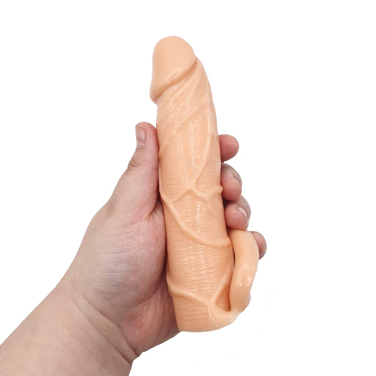 Capa Peniana Extensora em TPR com Preenchimento na Ponta e Anel Escrotal - Pretty Love Penis Sleeve | 11,5 x 3,0 cm - 6
