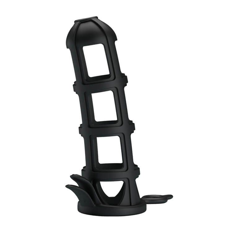 Capa Peniana Vazada Quadriculada em Silicone Flexível - Pretty Love Penis Sleeve | 11 x 3 cm - 4