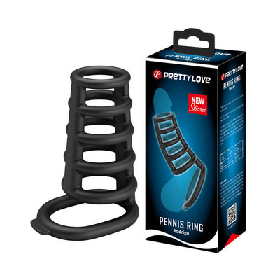 Anel Peniano Duplo para Pênis e Escroto em Silicone - Pretty Love Pennis Ring Rodrigo