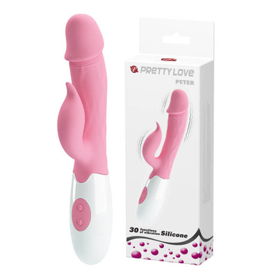 Vibrador Estimulador de Ponto G e Clítoris em Silicone com 29 Modos de Vibração - Pretty Love Peter | 9,4 x 3 cm | Disponível em 2 Cores