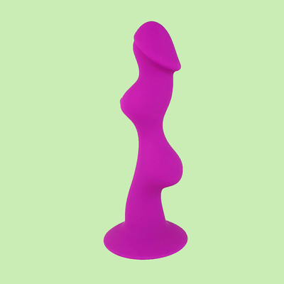 Plug Anal em Silicone com Formato Orgânico e Base Ventosa - Pretty Love | 15 x 3,5 cm