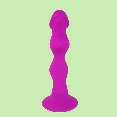 Foto 2 do produto Plug Anal em Silicone com Formato Orgânico e Base Ventosa - Pretty Love | 15 x 3,5 cm