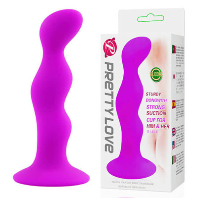Pretty Love - Plug Anal em Soft Touch com Ventosa - 12 x 3 cm