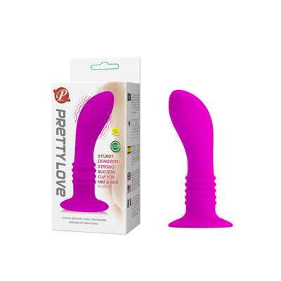 Plug Anal em Silicone com 10 Modos de Vibrações e Ventosa - Pretty Love | 11 x 3,3 cm