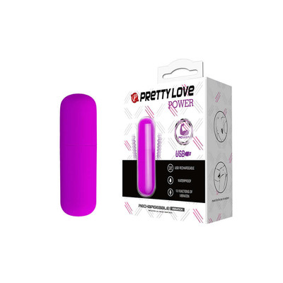 Foto 6 do produto Cápsula Vibratória Recarregável com 12 Modos de Vibrações e Função Memória - Pretty Love Power | 6,1 x 1,8 cm | Disponível em 2 Cores