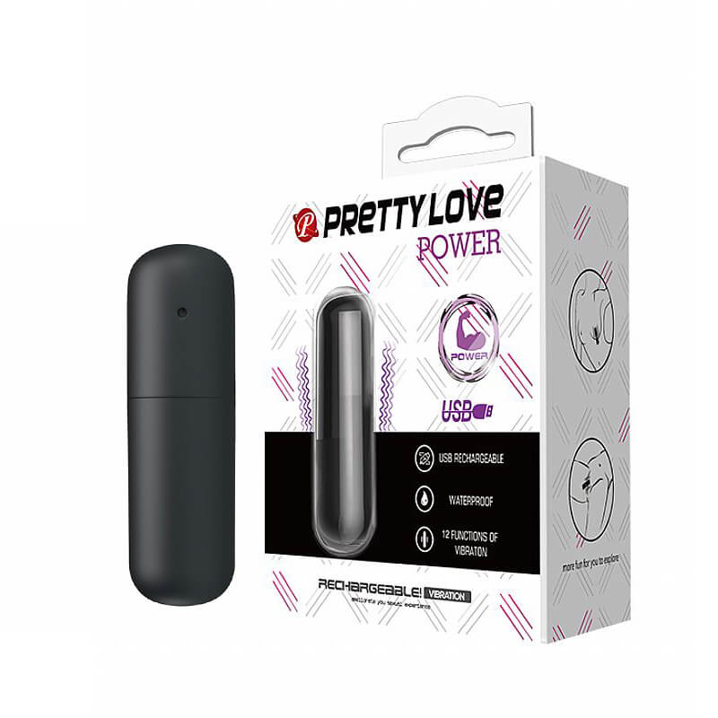 Cápsula Vibratória Recarregável com 12 Modos de Vibrações e Função Memória - Pretty Love Power | 6,1 x 1,8 cm | Disponível em 2 Cores - 1