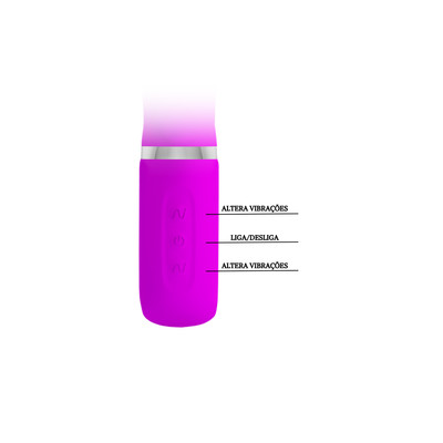 Foto 5 do produto Vibrador Estimulador de Ponto G e de Clítoris em Silicone Super Macio com 7 Modos de vibrações, Função Memória e Recarregável - Pretty Love Prescott | 11 x 3,9 cm
