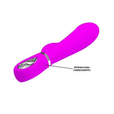 Foto 6 do produto Vibrador Estimulador de Ponto G e de Clítoris em Silicone Super Macio com 7 Modos de vibrações, Função Memória e Recarregável - Pretty Love Prescott | 11 x 3,9 cm
