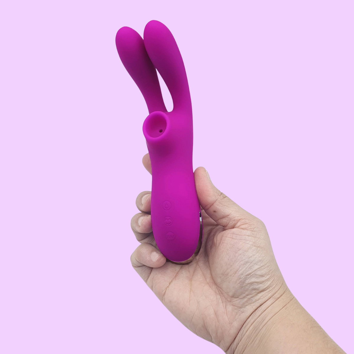 Estimulador de Clítoris Recarregável em Silicone com 7 Modos de Vibração e 7 Modos de Sucção - Pretty Love Ralap - 17 x 4 cm | Disponível em 2 Cores - 8