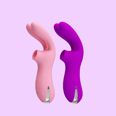 Foto 2 do produto Estimulador de Clítoris Recarregável em Silicone com 7 Modos de Vibração e 7 Modos de Sucção - Pretty Love Ralap - 17 x 4 cm | Disponível em 2 Cores