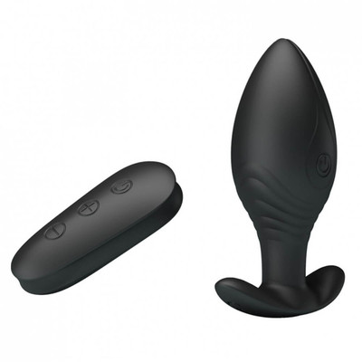 Foto 5 do produto Plug Anal Recarregável com 12 Modos de Vibração, Controle Remoto sem Fio - Pretty Love Regina | 8,8  x 3,3 cm