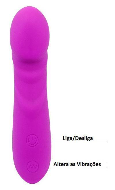 Vibrador Recarregável em Soft Touch com 30 Funções de Vibração, à Prova D'Água - Pretty Love Reuben  | 13,5 x 3 cm - 2
