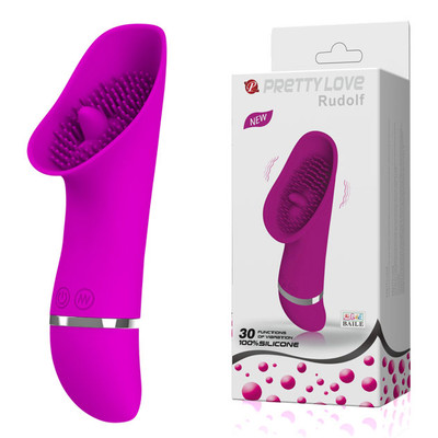Vibrador em Silicone com Textura Estimuladora, 30 Funções de Vibração e Resistência a Água - Pretty Love Rudolf | 15,5 x 4,5 cm