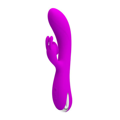 Foto 2 do produto Vibrador Estimulador de Ponto G e Clítoris em Silicone com 7 Modos de Vibração, Sucção e Recarregável - Pretty Love Sam | 21 x 3,5 cm