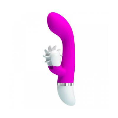 Foto 3 do produto Vibrador de Ponto G com 12 Modos de Vibração e Estimulador de Clitóris com Movimento de Língua - Pretty Love Sheila - 11,5 x 3,7 cm