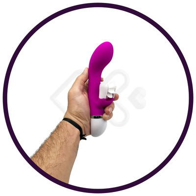 Vibrador de Ponto G com 12 Modos de Vibração e Estimulador de Clitóris com Movimento de Língua - Pretty Love Sheila - 11,5 x 3,7 cm