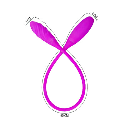 Foto 2 do produto Vibrador Recarregável Duplo com 7 Modos de Vibração, a Prova D'Água - Pretty Love Snaky Vibe I | 60 x 3 cm