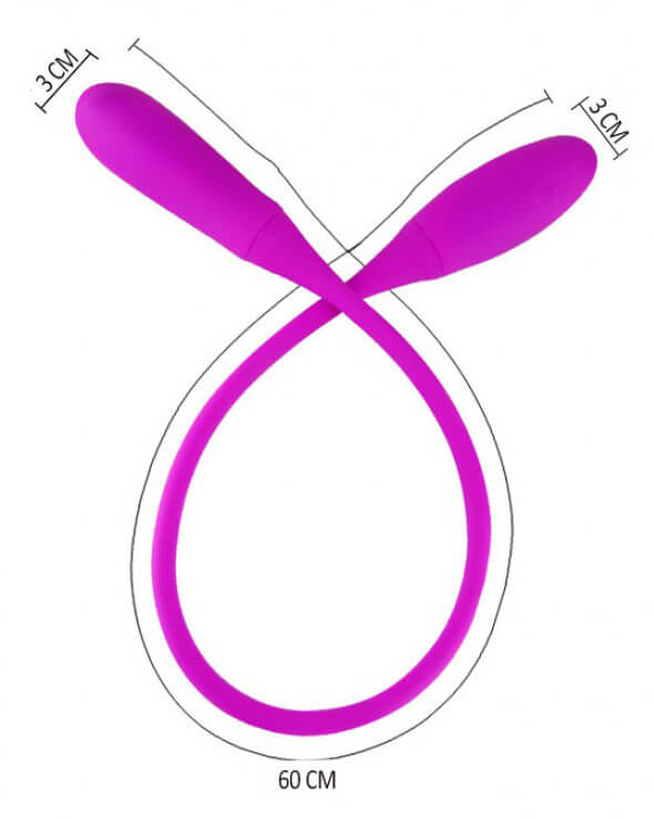 Vibrador Duplo Recarregável com 7 Modos de Vibração, a Prova D'Água - Pretty Love Snaky Vibe III | 60 x 3 cm - 5