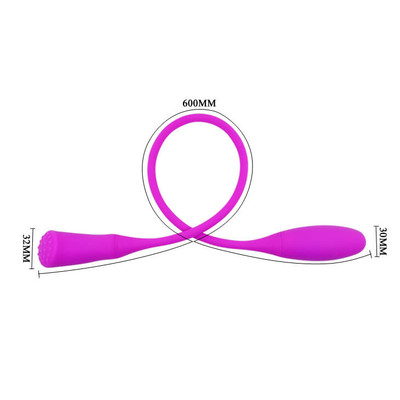 Foto 3 do produto Vibrador Recarregável Duplo com 7 Modos de Vibração - Pretty Love Snaky Vibe - 6 x 3,2 cm