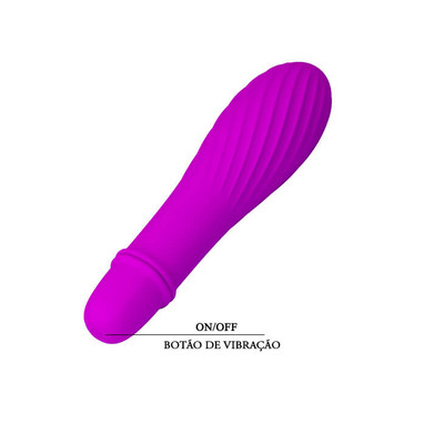 Foto 8 do produto Mini Vibrador em Silicone com Relevo e 10 Modos de Vibração - Pretty Love Solomon | 12,2 x 2,9 cm | Disponível em 5 Cores