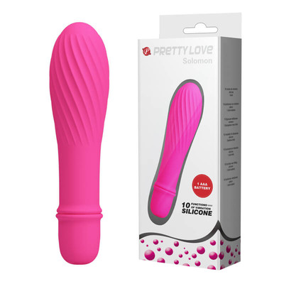 Foto 9 do produto Mini Vibrador em Silicone com Relevo e 10 Modos de Vibração - Pretty Love Solomon | 12,2 x 2,9 cm | Disponível em 5 Cores