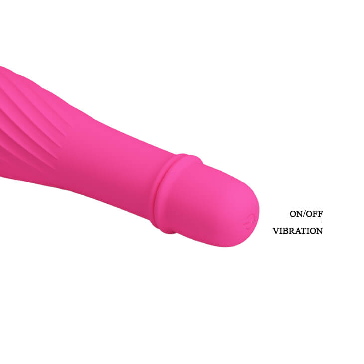 Mini Vibrador em Silicone com Relevo e 10 Modos de Vibração - Pretty Love Solomon | 12,2 x 2,9 cm | Disponível em 5 Cores - 12