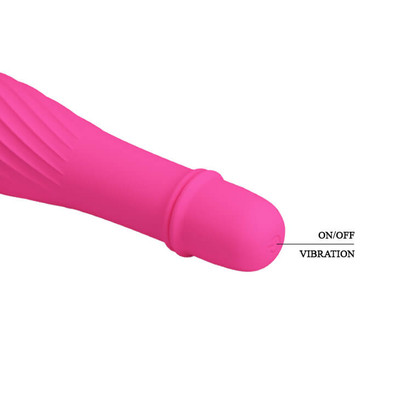 Foto 12 do produto Mini Vibrador em Silicone com Relevo e 10 Modos de Vibração - Pretty Love Solomon | 12,2 x 2,9 cm | Disponível em 5 Cores