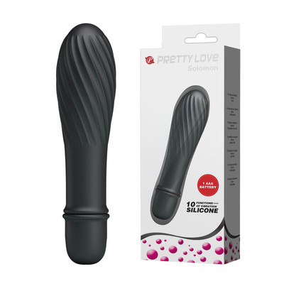 Foto 13 do produto Mini Vibrador em Silicone com Relevo e 10 Modos de Vibração - Pretty Love Solomon | 12,2 x 2,9 cm | Disponível em 5 Cores