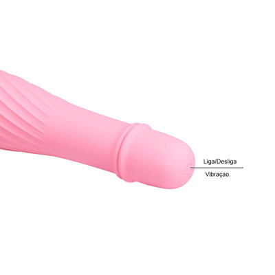 Foto 21 do produto Mini Vibrador em Silicone com Relevo e 10 Modos de Vibração - Pretty Love Solomon | 12,2 x 2,9 cm | Disponível em 5 Cores