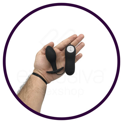 Foto 5 do produto Plug Anal em Silicone com 12 Modos de Vibração e Controle Remoto com Fio - Pretty Love Special Anal Stimulation - 7,2 x 3,1 cm