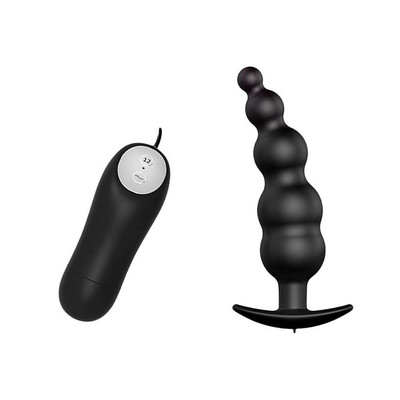 Foto 4 do produto Plug Anal em Silicone com Formato Escalonado e 12 Modos de Vibração com Controle Remoto - Pretty Love Special Anal Stimulation | 11 x 2,9 cm