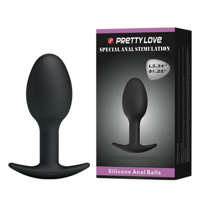 Plug Anal em Silicone Soft Touch com 1 Esfera Para Pompoar - Pretty Love Special Anal Stimulation | 7 x 3 cm