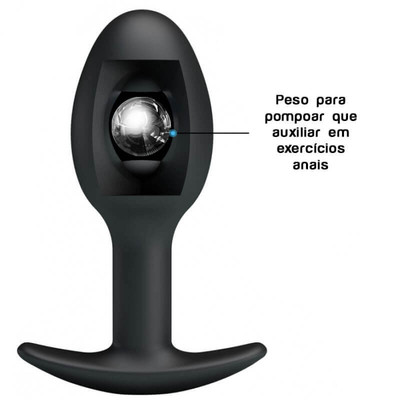 Foto 2 do produto Plug Anal em Silicone Soft Touch com 1 Esfera Para Pompoar - Pretty Love Special Anal Stimulation | 7 x 3 cm