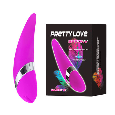 Pretty Love Spoony - Massageador Recarregável em Soft Touch com 12 Modos de Vibração -11 x 3 cm | Cor: Roxo