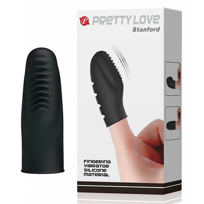Pretty Love Stanford - Capa Para Dedo em silicone com Vibração e Textura Estimuladora - 6,8 x 3,3 cm