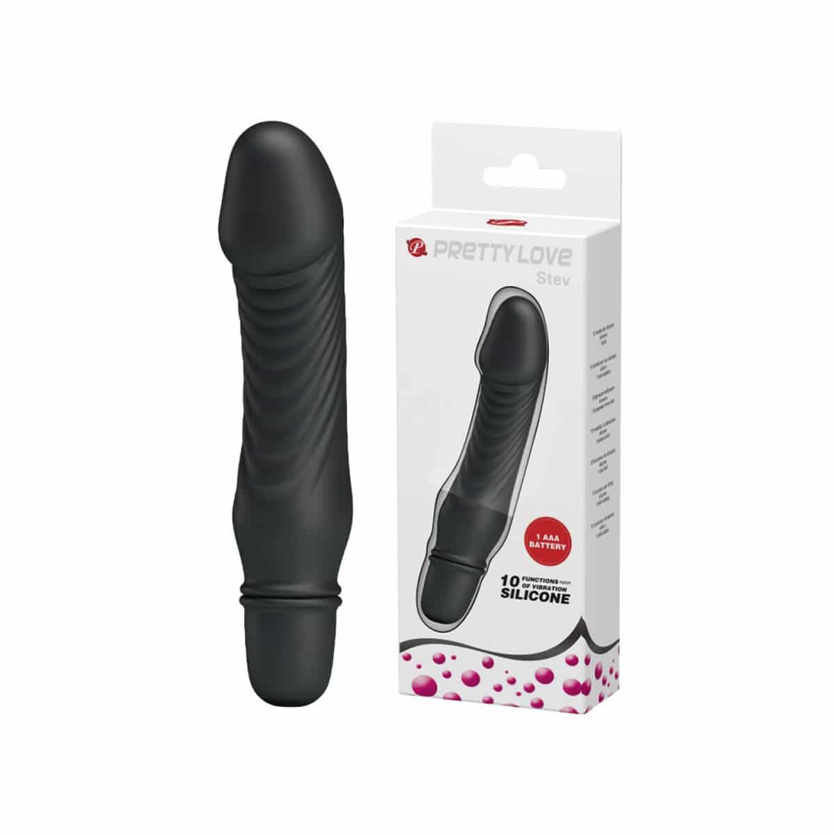 Mini Vibrador em Silicone com Glande Definida e 10 Modos de Vibração - Pretty Love Stev - 8,5 x 2,3 cm | Disponível em 5 Cores - 20
